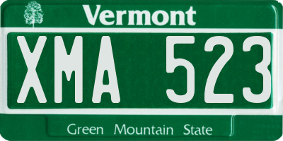 VT license plate XMA523
