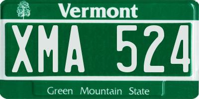 VT license plate XMA524