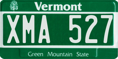 VT license plate XMA527