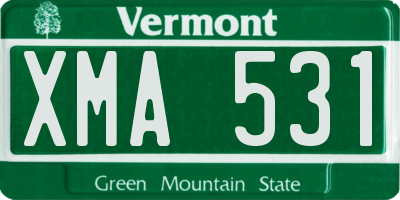 VT license plate XMA531