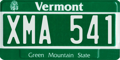 VT license plate XMA541