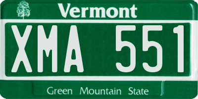 VT license plate XMA551