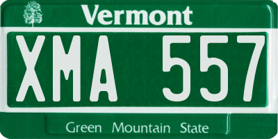 VT license plate XMA557