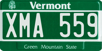 VT license plate XMA559