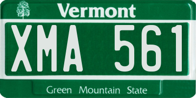 VT license plate XMA561