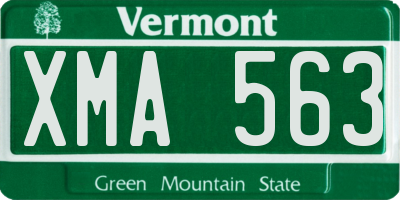 VT license plate XMA563