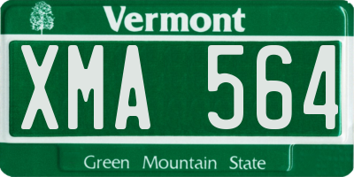 VT license plate XMA564