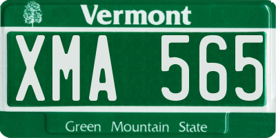 VT license plate XMA565