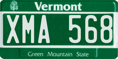 VT license plate XMA568