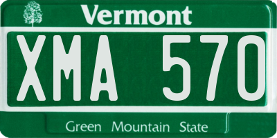 VT license plate XMA570