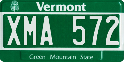 VT license plate XMA572