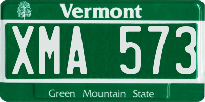 VT license plate XMA573