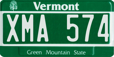 VT license plate XMA574
