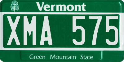 VT license plate XMA575