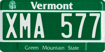 VT license plate XMA577