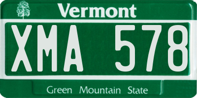 VT license plate XMA578