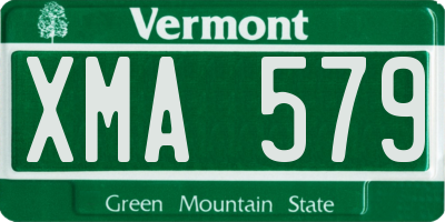 VT license plate XMA579