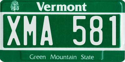 VT license plate XMA581