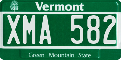 VT license plate XMA582