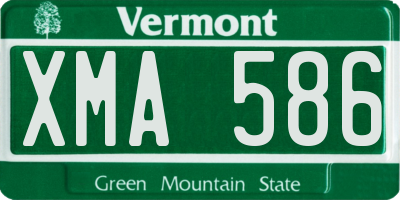 VT license plate XMA586