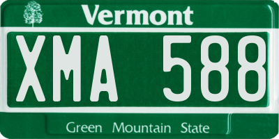 VT license plate XMA588