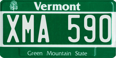 VT license plate XMA590