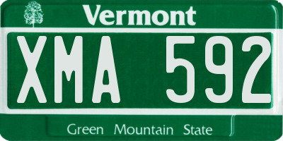 VT license plate XMA592