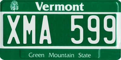 VT license plate XMA599