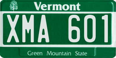 VT license plate XMA601