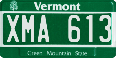 VT license plate XMA613