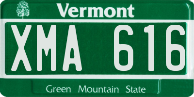 VT license plate XMA616