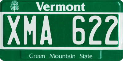VT license plate XMA622