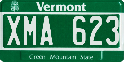 VT license plate XMA623