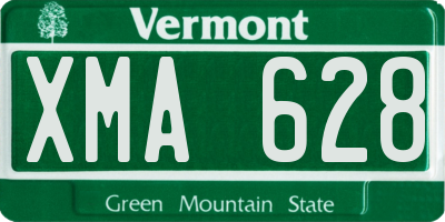 VT license plate XMA628