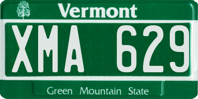 VT license plate XMA629