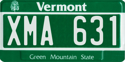 VT license plate XMA631