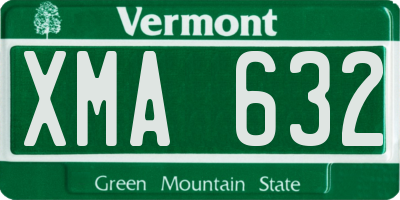 VT license plate XMA632