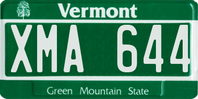 VT license plate XMA644