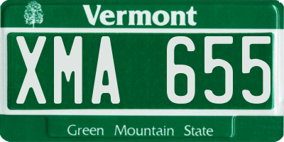 VT license plate XMA655