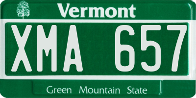 VT license plate XMA657