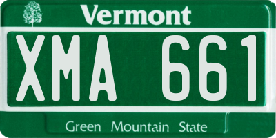 VT license plate XMA661