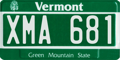 VT license plate XMA681