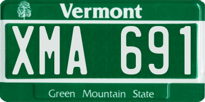 VT license plate XMA691
