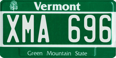 VT license plate XMA696