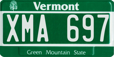 VT license plate XMA697