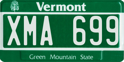 VT license plate XMA699