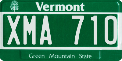 VT license plate XMA710