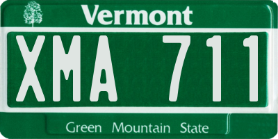 VT license plate XMA711