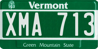 VT license plate XMA713