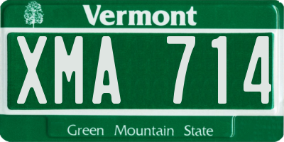 VT license plate XMA714